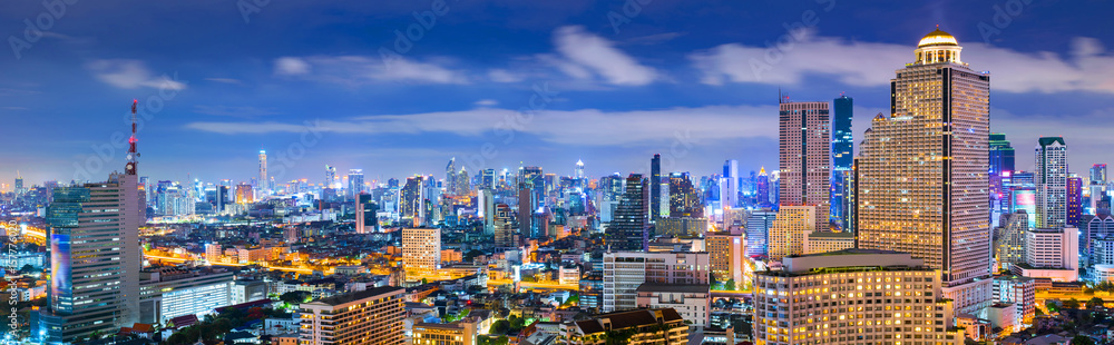 Bangkok Panorama view at night.