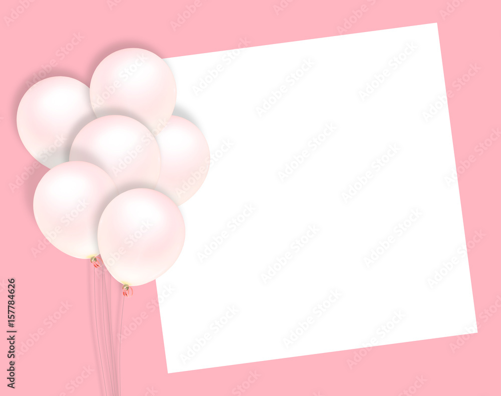 balloon card for someone special on sweet pink background