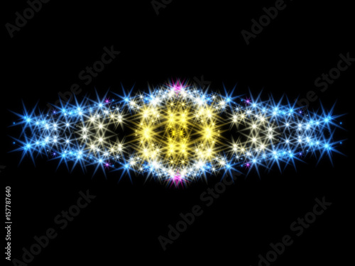 colorful stars and black background