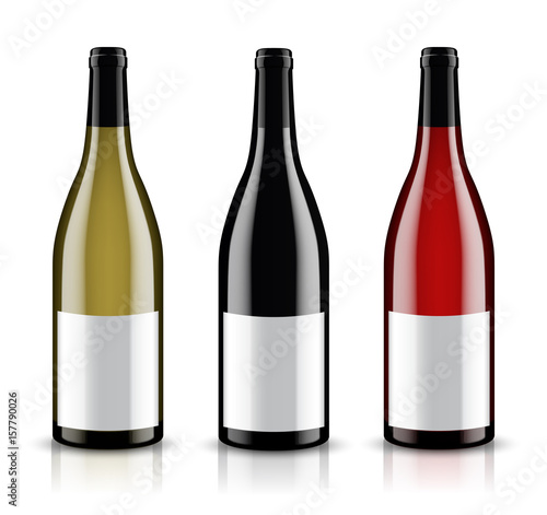 Mockup wine bottle. vector design.