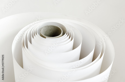 Topshot macro Paper roll in a printshop