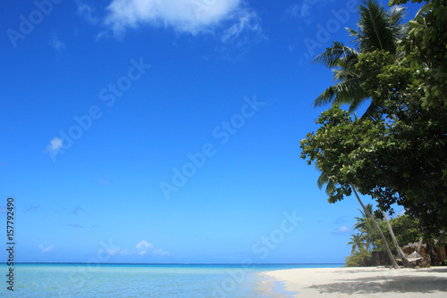                                                                               Relax with horizon in resort beach in Tahiti
