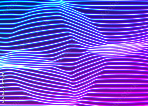 Neon lines background with glowing 80s new retro vapor wave style
