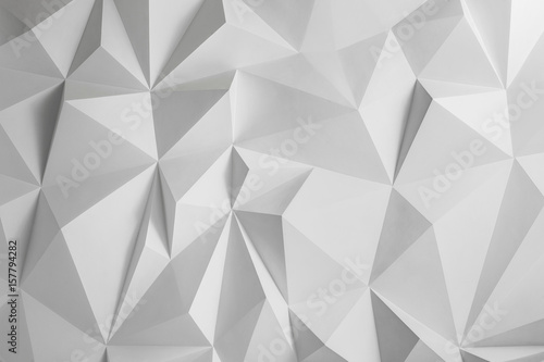 Abstract background of polygons on white background.