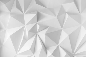 Abstract background of polygons on white background.