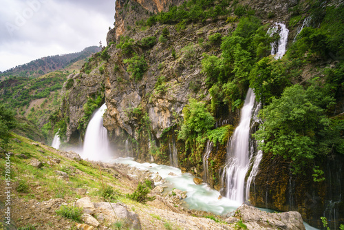 Fototapeta Naklejka Na Ścianę i Meble -  Waterfall at mountain with long exposure shot