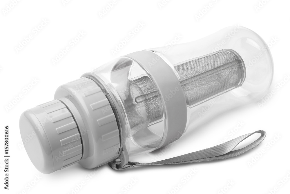 Transparent tea bottle with strainer Transparent tea bottle with strainer
