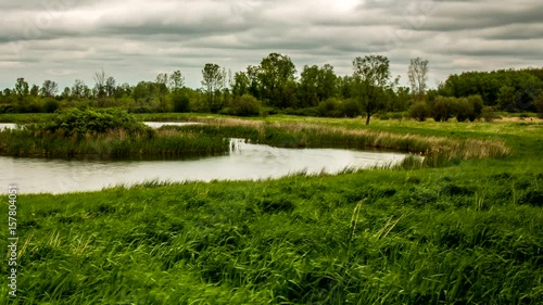 Cloudscape time lapse over wetlands at Tonawanda Wildlife Management Area, Middleport, NY, USA. photo