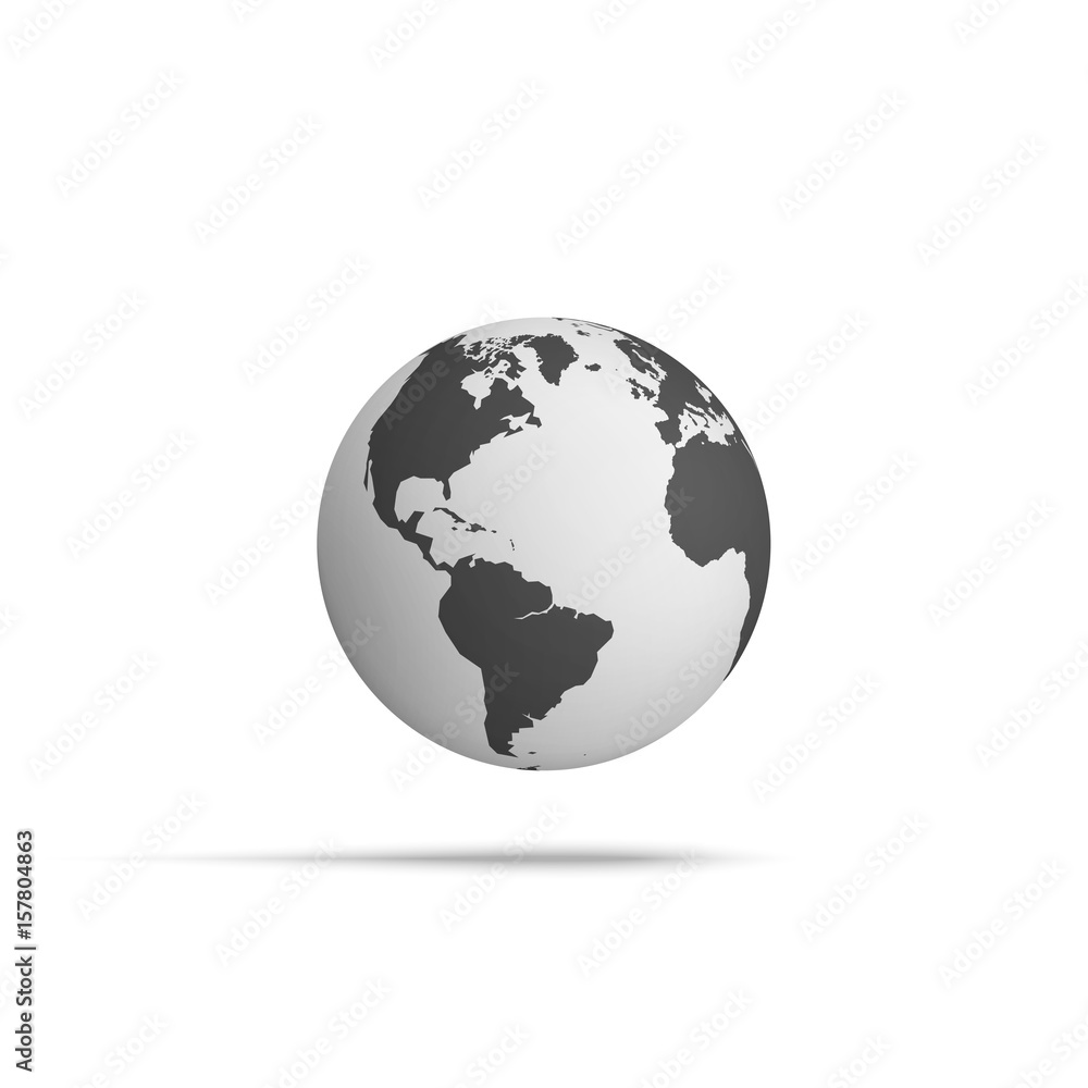 Realistic Earth Globe hover in the Air