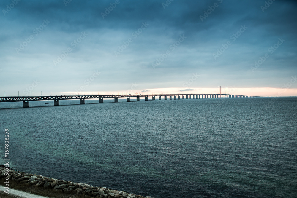 Sunset at the Öresund Bridge