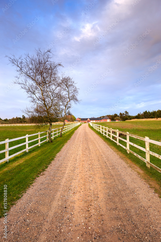 Danish farm house with fence