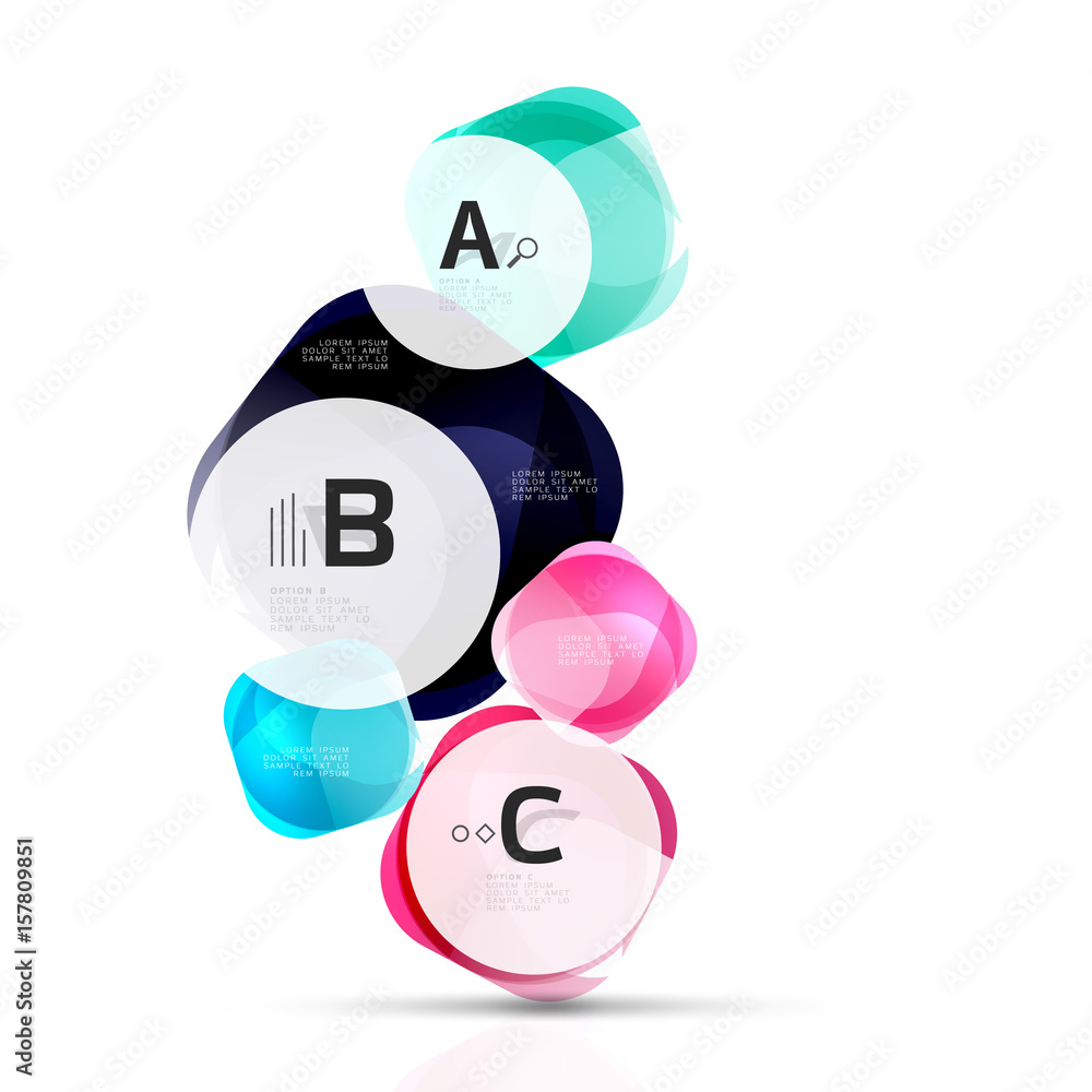 Vector glossy square elements Vector glossy square elements