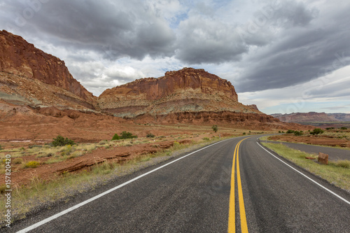 Scenic byway 24. Capitol Reef National Park, Wayne County, Utah, USA.