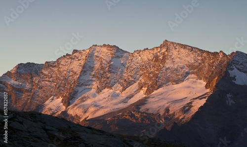 Levanne, in the lights of sunrise in Gran Paradiso Park