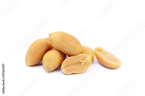  Roasted peanuts snack isolated on a white background