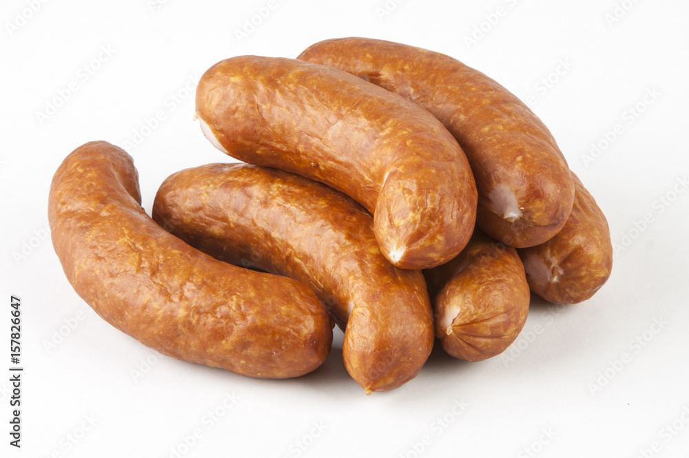 Sausage on a white background