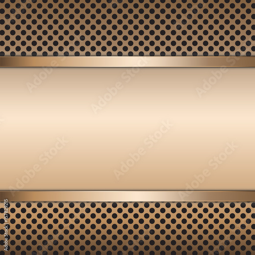 stainless steel metal plate perforated and steel bar background. Vector design.