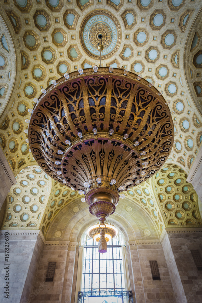 Commerce Court North during Doors Open Toronto event, May 28, 2017. Interior ceiling.