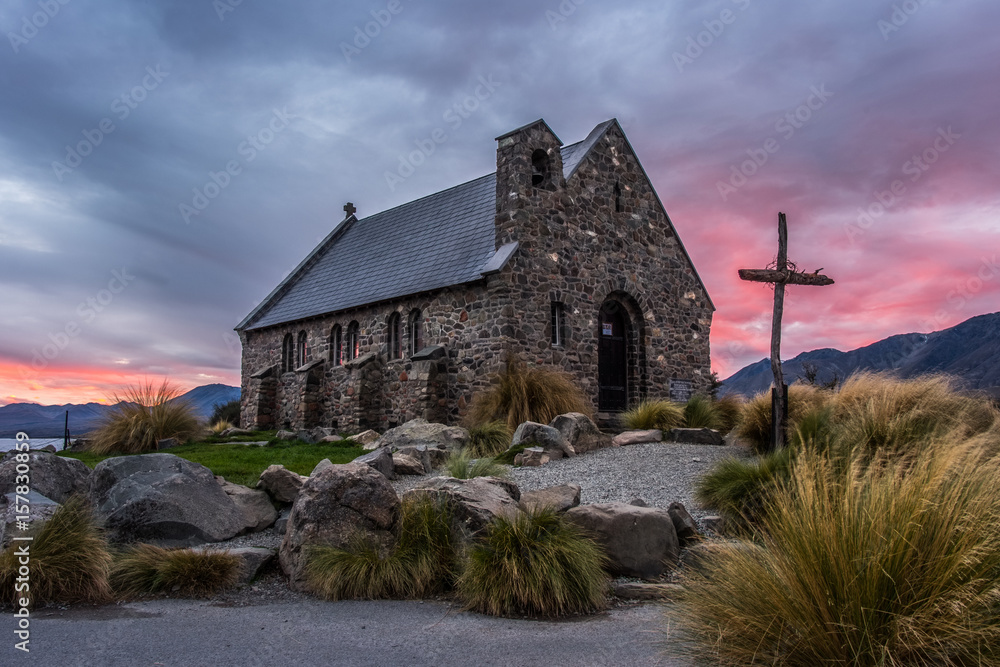 Church of the Good Shepherd, New Zealand The Church of the Good Shepherd is situated on the shores of Lake Tekapo. Church of the Good Shepherd, New Zealand The Church of the Good Shepherd is situated on the shores of Lake Tekapo.