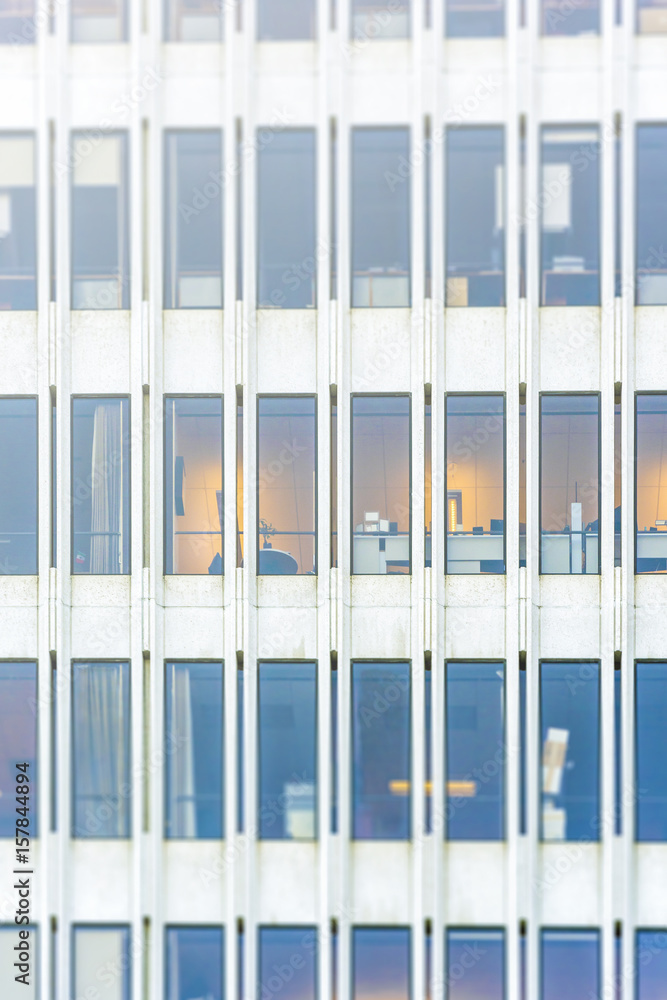 Windows on a modern office building in a sunny day with Tilt-Shift effect Windows on a modern office building in a sunny day with Tilt-Shift effect