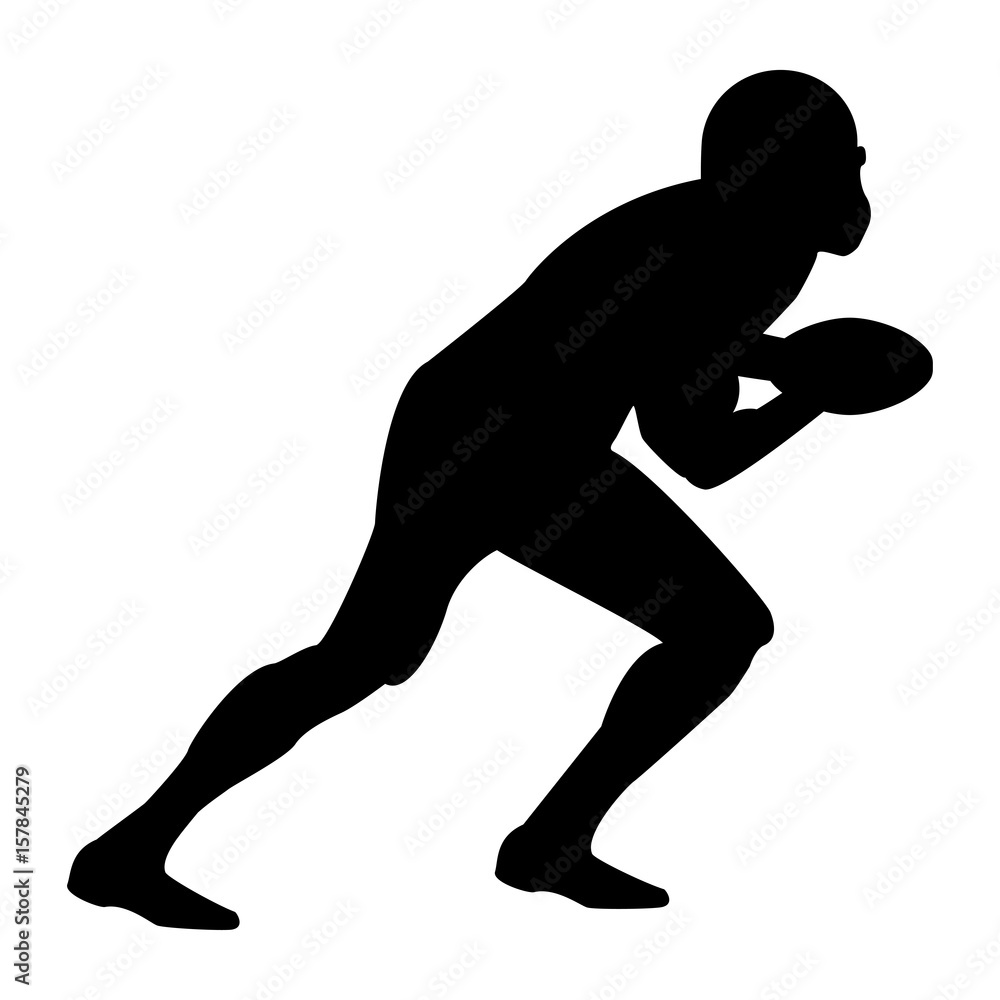 American football player the black color icon . American football player the black color icon .
