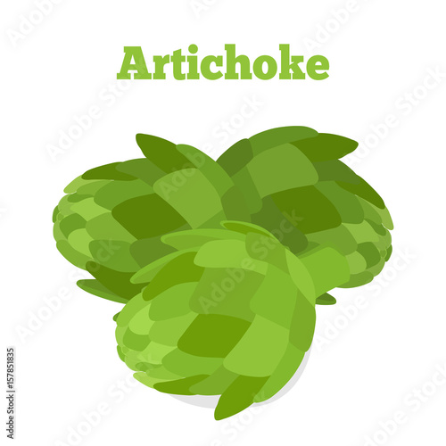 Healthy artichoke, organic farm product. Green vegetable