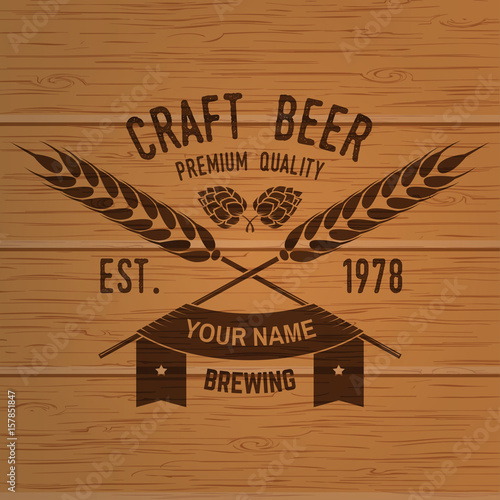 Vintage design for bar, pub and restaurant business.