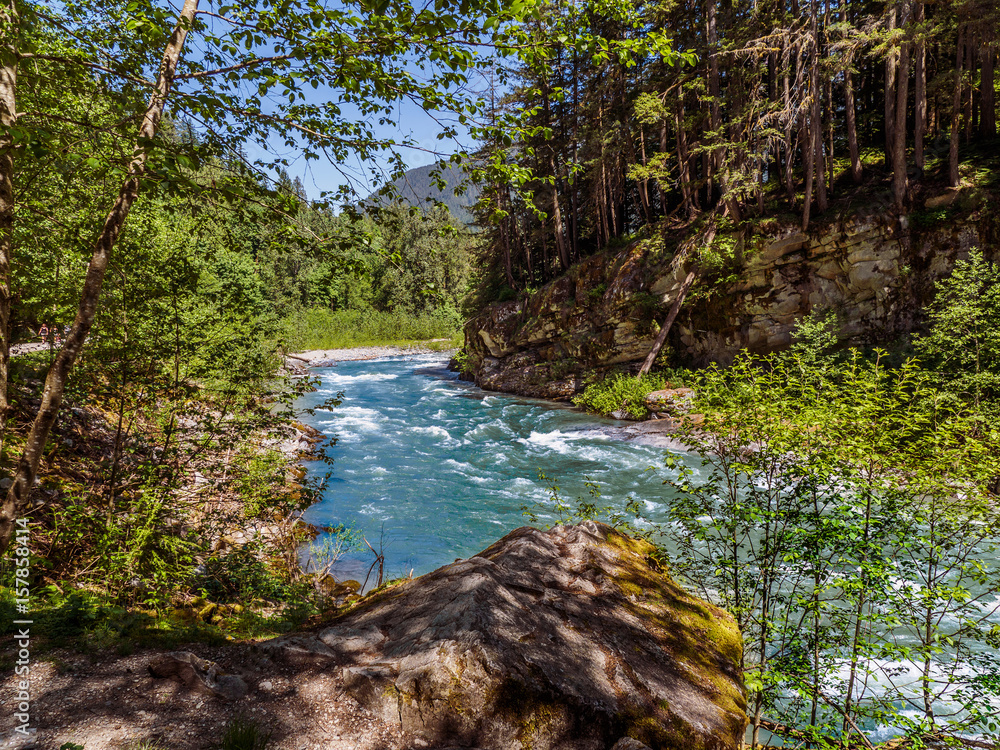 Mountain river with wild rapids, Coquihalla Canyon Provincial Park Mountain river with wild rapids, Coquihalla Canyon Provincial Park