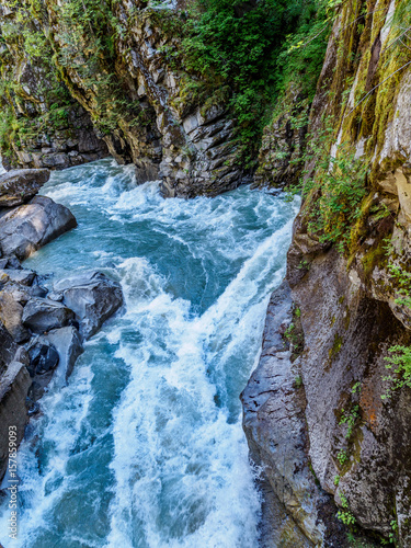 Mountain river with wild rapids  Coquihalla Canyon Provincial Park