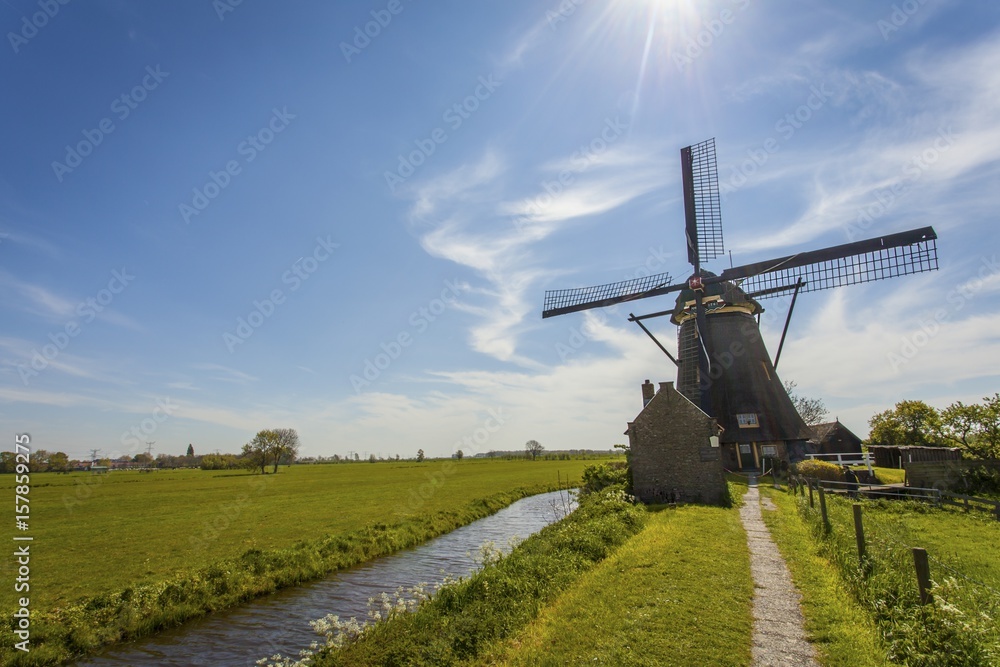 Kinderdijk Windmill Landscape Netherlands