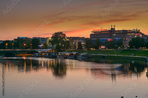 Zachód słońca w Krakowie