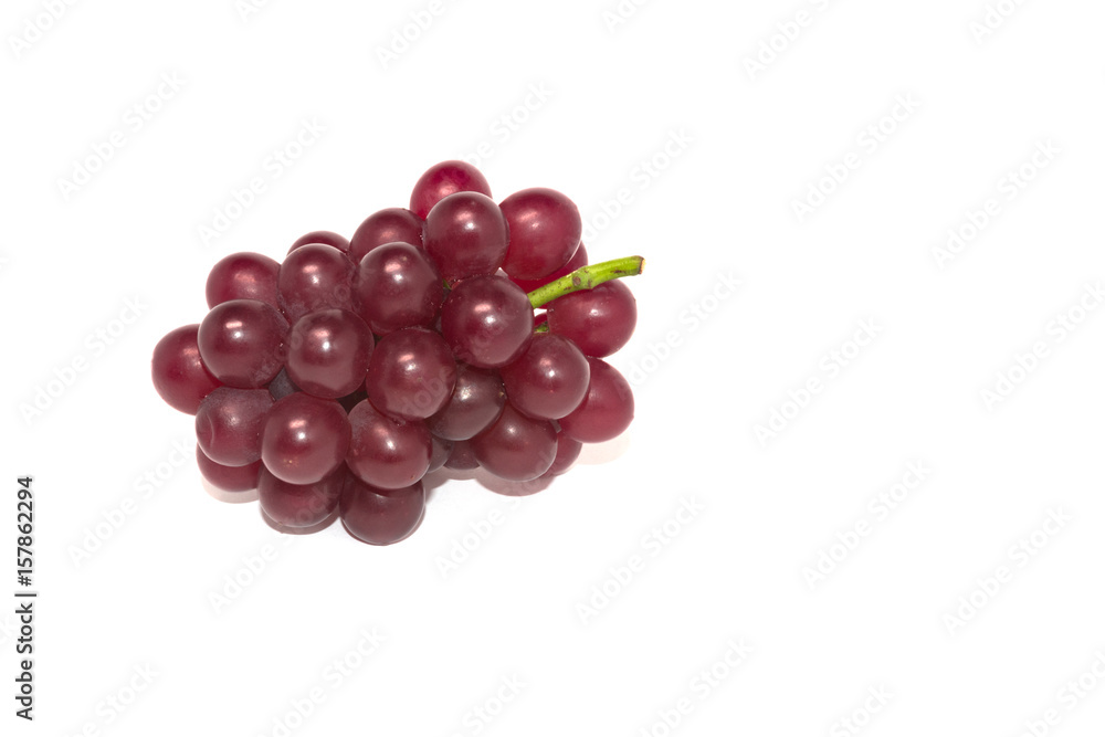 Delaware grape with white background