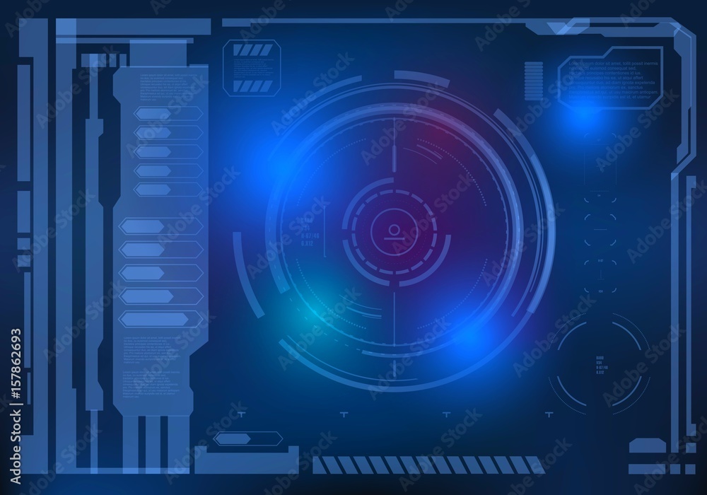 Futuristic virtual graphic touch user interface, target Futuristic virtual graphic touch user interface, target