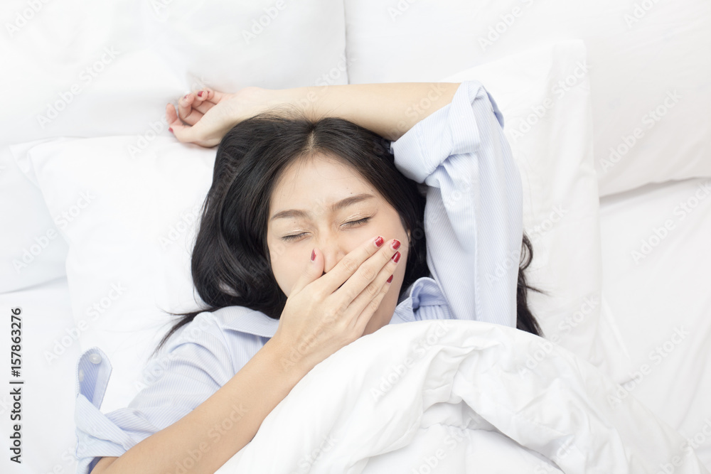 Beautiful young asian woman sleep on the bed, woman sleeping concept, 20s year old. Beautiful young asian woman sleep on the bed, woman sleeping concept, 20s year old.