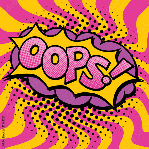 Pop Art Oops Text Design