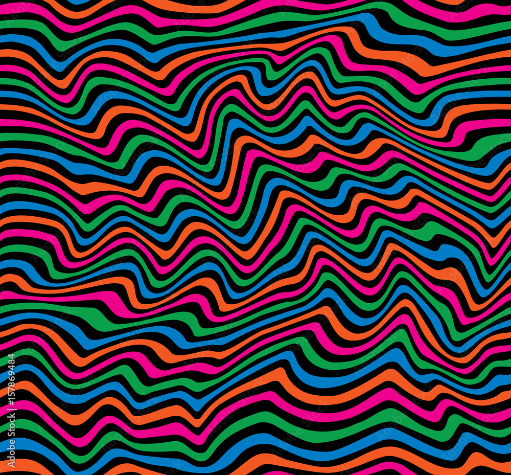 Op Art Stripes Pattern in primary colors Stock Vector | Adobe Stock
