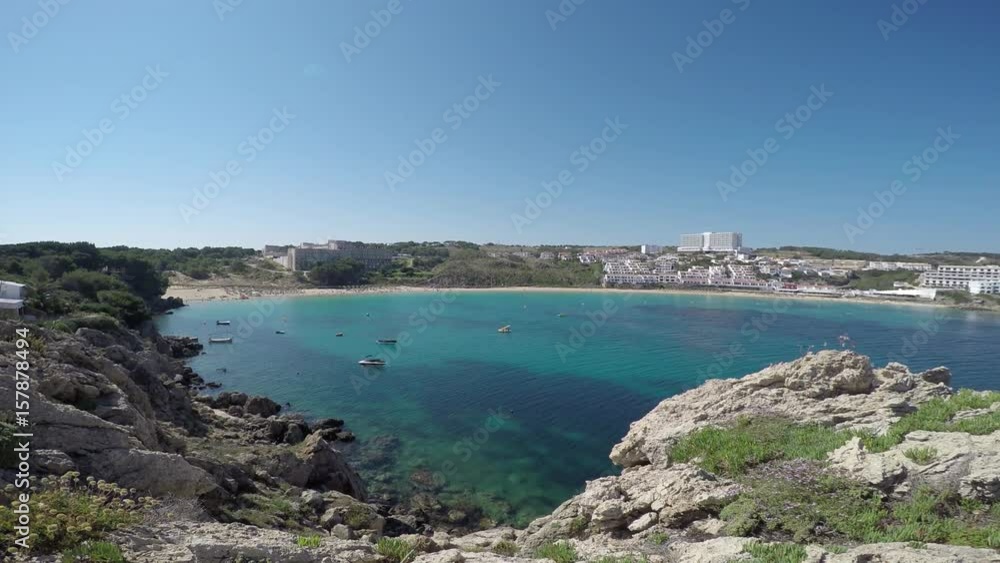 Landscape of the beautiful bay of Arenal d'en Castell with a wonderful turquoise sea, Menorca, Spain Landscape of the beautiful bay of Arenal d'en Castell with a wonderful turquoise sea, Menorca, Spain