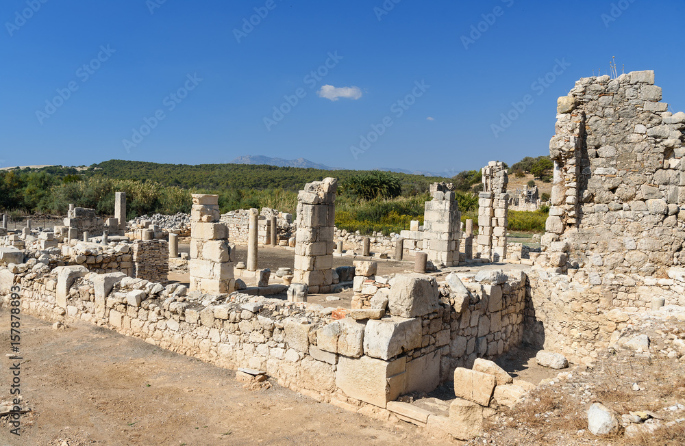 Basilica in ancient Lycian city Patara. Turkey
