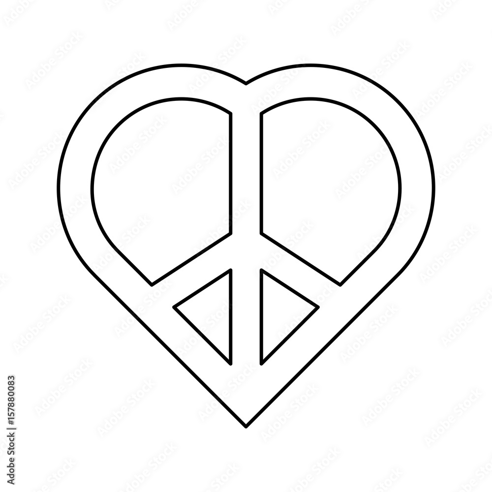 Peace and love symbol icon vector illustration graphic design Peace and love symbol icon vector illustration graphic design