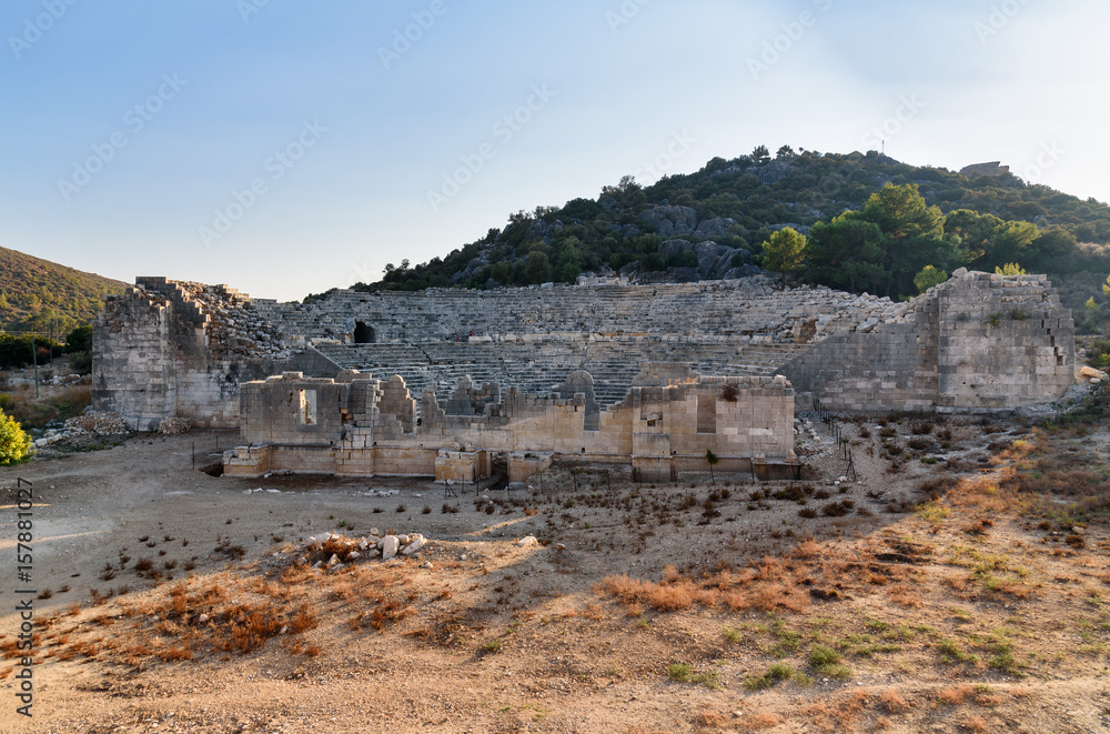 Amphitheater in ancient Lycian city Patara. Turkey
