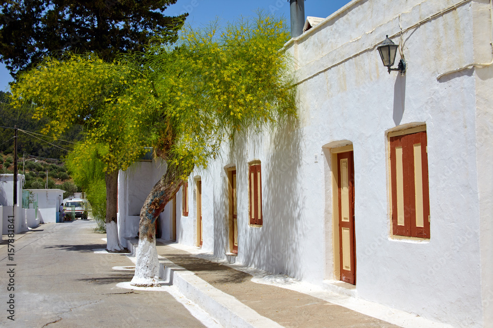 Traditional mediterranean house, Rhodes island, Greece