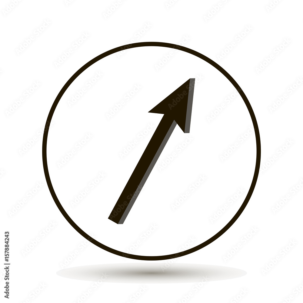 The arrow indicates the direction to the right of the top The arrow indicates the direction to the right of the top