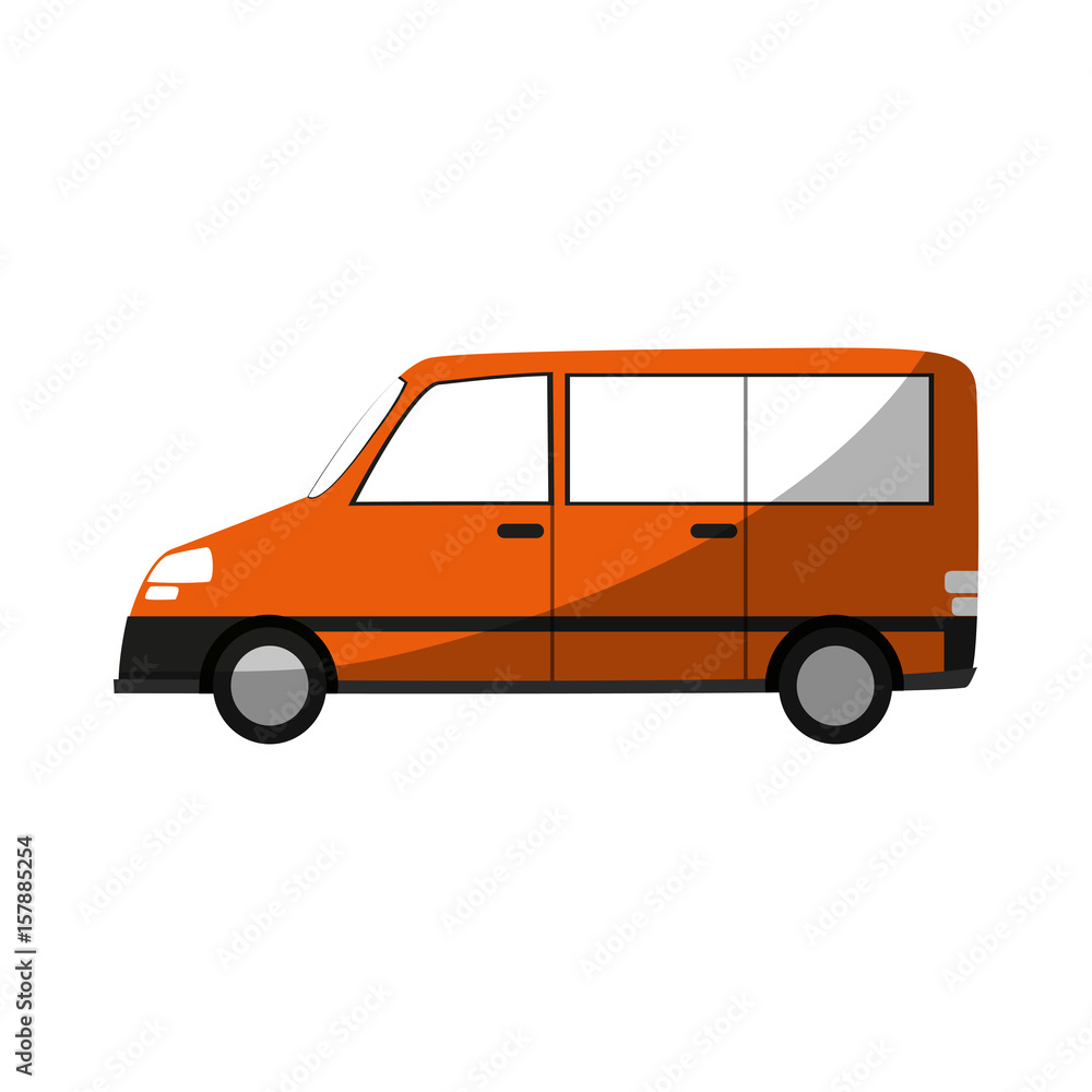 car van  sideview cartoon icon image vector illustration design 