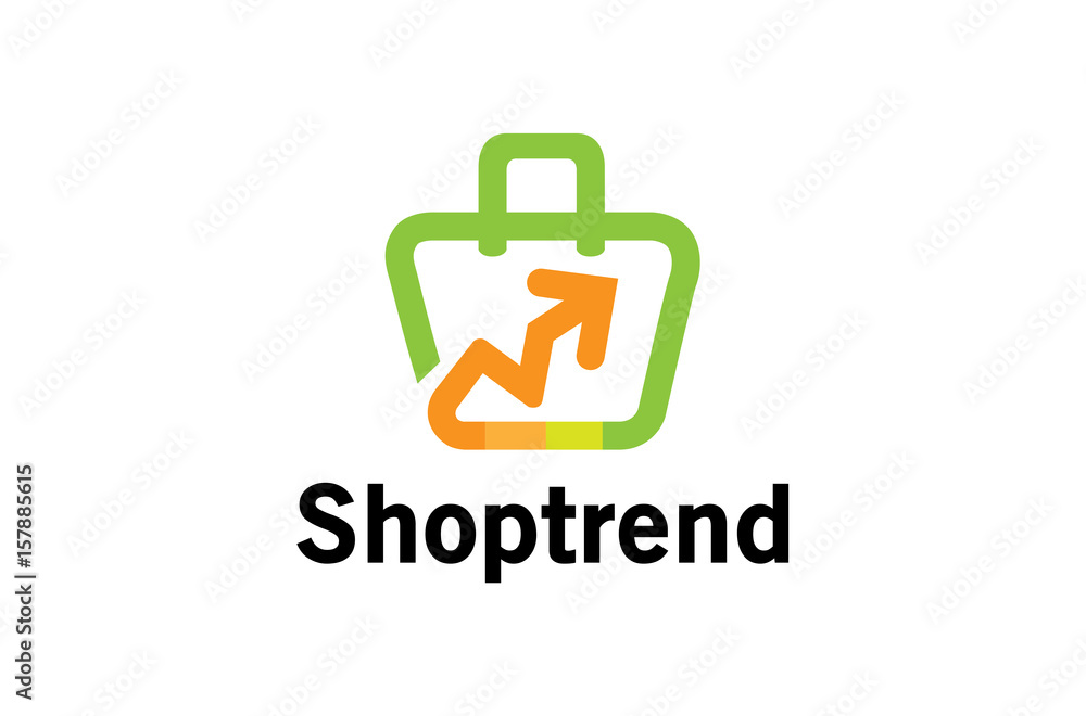 Shop Trend Logo Design Illustration Shop Trend Logo Design Illustration