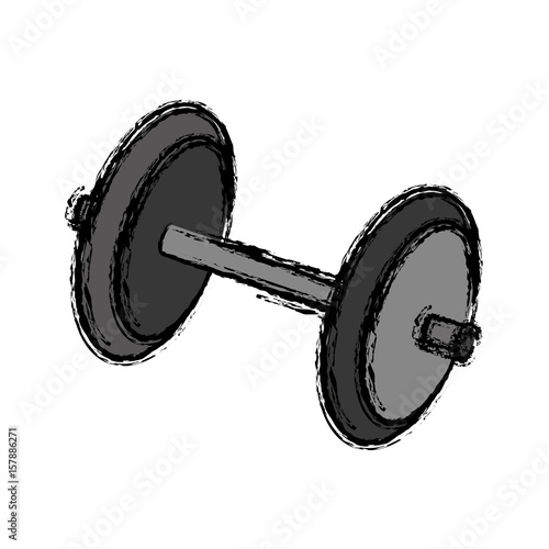 dumbbells icon over white background. vector illustration