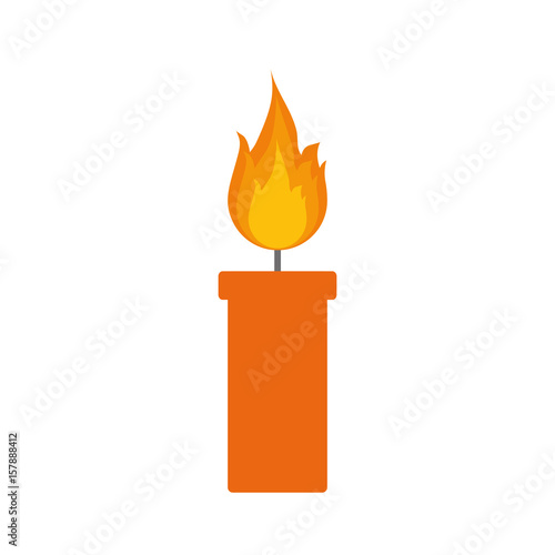 candle icon over white background. vector illustration