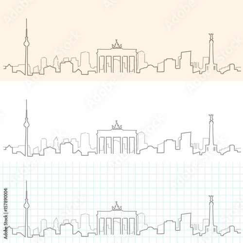 Berlin Hand Drawn Skyline