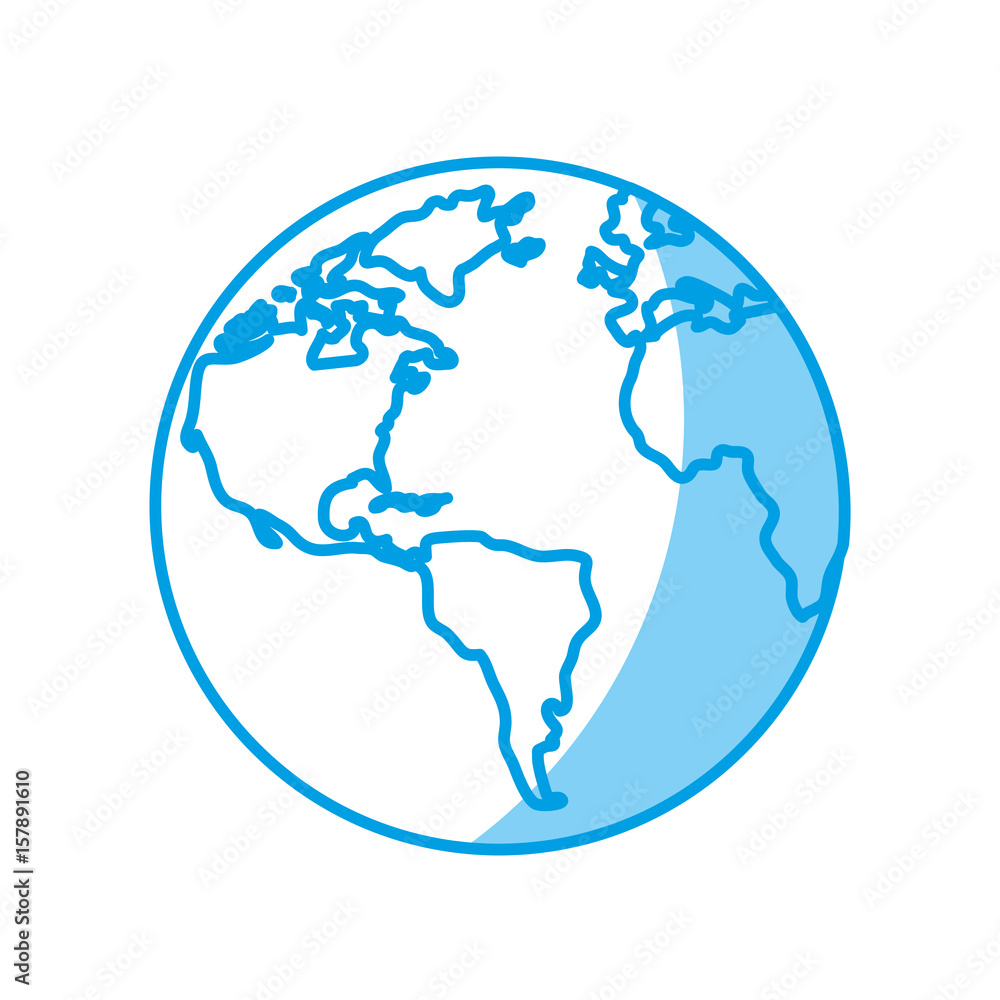 earth planet icon over white background. vector illustration earth planet icon over white background. vector illustration