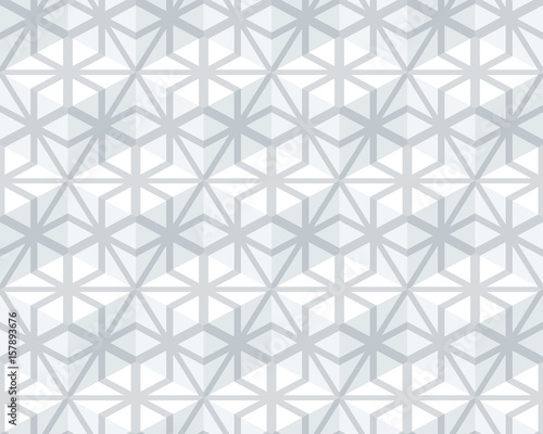Seamless pattern from monochrome isometric cubes. Cuba on a white background. The pattern of lines.