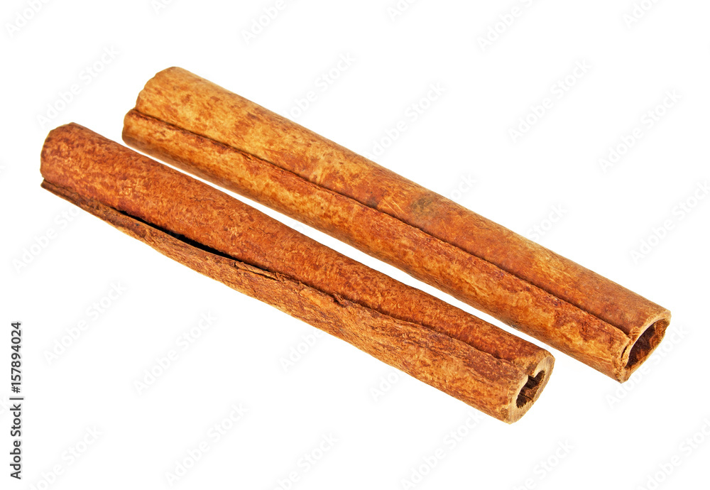 Cinnamon sticks on white background Cinnamon sticks on white background